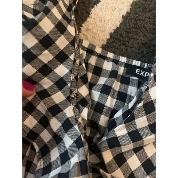 Gingham Ruffle Wrap Dress - Picture 5 of 6